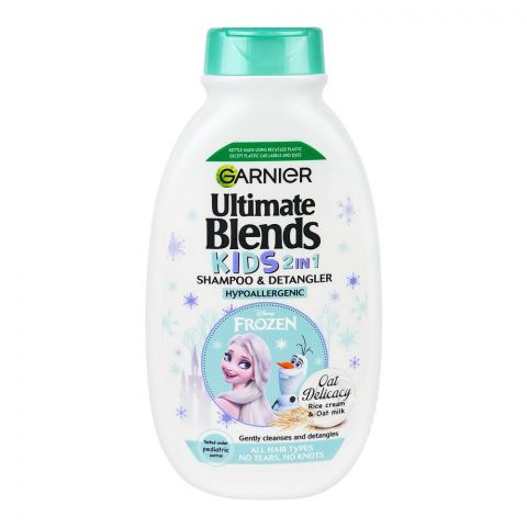 Garnier Ultimate Blends Kids Rice Cream & Oat Milk 2in1 Shampoo & Detangler, 250ml