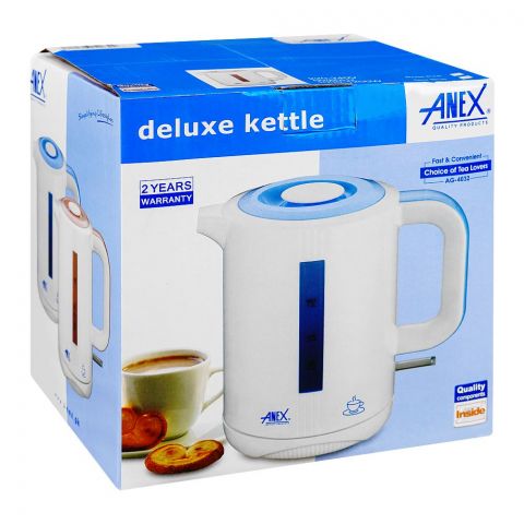 Anex Deluxe Electric Kettle, 1000ml Capacity, 900-1200W, Sea Blue, AG-4032