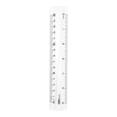 Deli 6" Transparent Ruler Scale, 1-Piece, EG00112