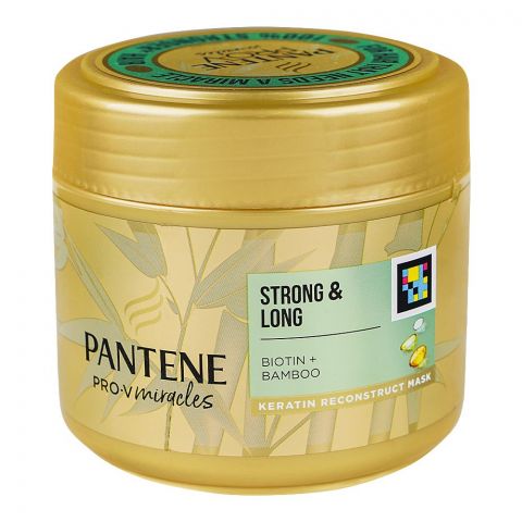 Pantene Pro-V Miracles Strong & Long Biotin+Bamboo Keratin Reconstruct Hair Mask, 300ml