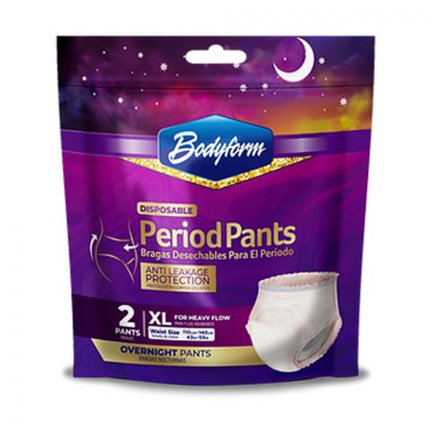 Bodyform Disposable Overnight Period Pants, XL, 2-Pack