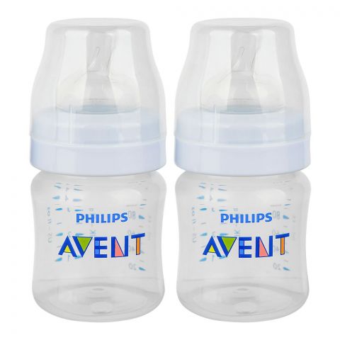 Avent Anti-Colic Feeding Bottle, For 0+ Months, 125ml, 2-Pack, SCF810/62