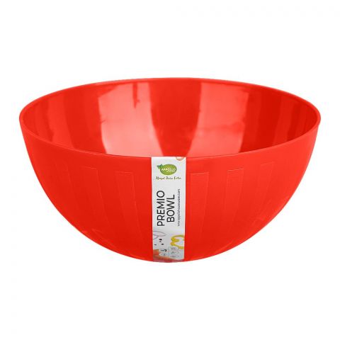 Appollo Premio Plastic Bowl, BPA-Free, Medium, Red