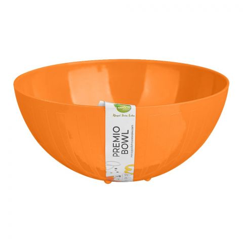 Appollo Premio Plastic Bowl, BPA-Free, Small, Orange