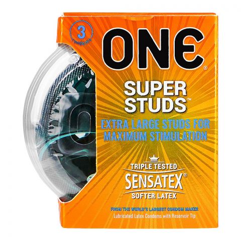 One Super Studs Condoms, 3-Pack