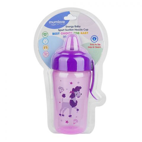 Mum Love Baby Sport Suction Nozzle Cup, For 12+ Months, 300ml, Purple, C6208