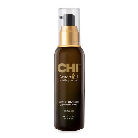 CHI Argan Oil Leave In Treatment, Sulfate & Paraben-Free, For Dull & Damaged Hair, 89ml