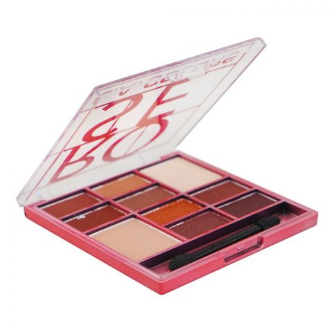 L.A. Colors Color Block Eyeshadow Palette, 10-Shades, 16g, CES136 Rose