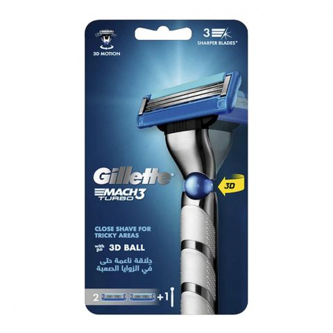 Gillette Mach3 Turbo 1 Razor + 1 Cartridge