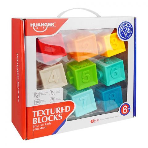 Huanger Textured Blocks, For 6+ Months, 8-Pack, HE0234