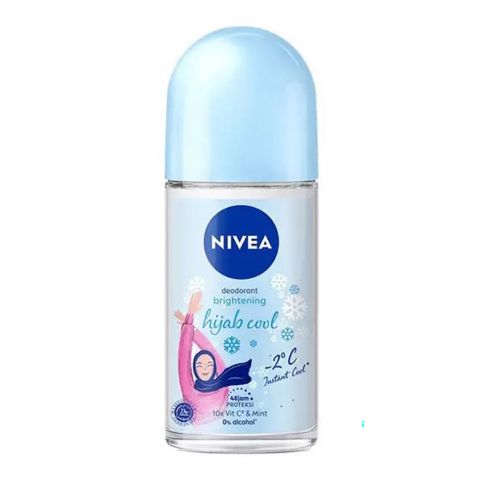 Nivea Brightening Hijab Cool Roll On, For Women, 50ml