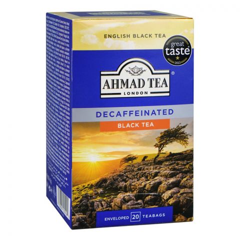 Ahmad Tea Decaffeinated Black Tea Bags, 20-Pack