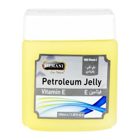 Hemani Vitamin E Petroleum Jelly, For Chapped and Cracked Skin or Lips, 100ml