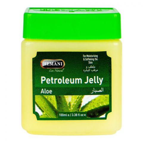 Hemani Aloe Vera Petroleum Jelly, For Chapped and Cracked Skin or Lips, 100ml