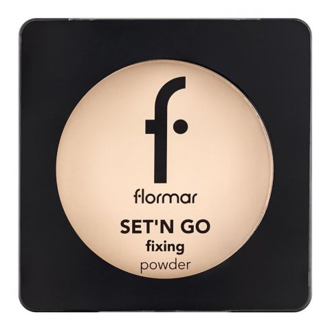 Flormar Set'N Go Fixing Powder, Pressed Setting Powder, 9.5g, 002 Honey