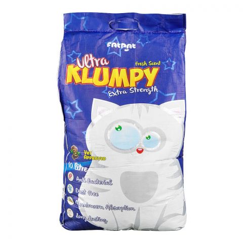 Fat Pat Ultra Klumpy Cat Litter, Fresh Scent, Vet-Approved, Odor Control, 10 Liter Bag