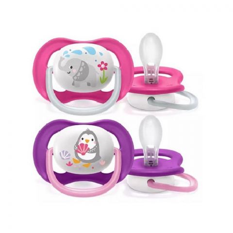 Avent Ultra Air Animals Soothers, For 6-18 Months Babies, 2-Pack, SCF080/12