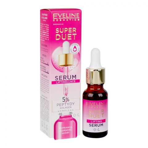 Eveline Super Duet 5% Peptides & Collagen Complex Lifting Serum, 18ml