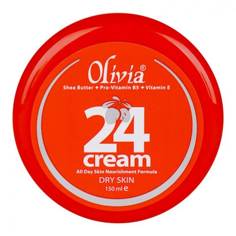 Olivia 24 Cream with Shea Butter, Pro-Vitamin B5 & Vitamine E, For Dry Skin, 150ml