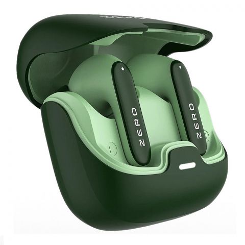 Zero Wave Pro Wireless Earbuds, Quad Mic ENC, IPX4 Water Resistant, Forest Green