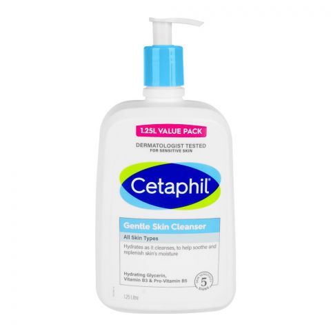 Cetaphil Gentle Skin Face & Body Cleanser, Paraben Free, For All Skin Types, 1250ml