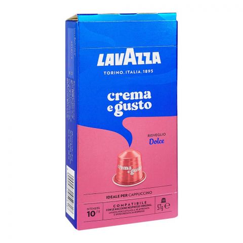 Lavazza Crema e Gusto Risveglio Dolce Coffee Pods, 10-Pack