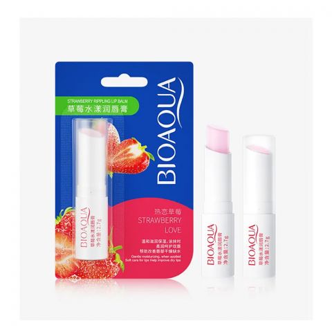 Bioaqua Strawberry Lip Balm, Hydrating & Moisturizing, 2.7g, BQY00621