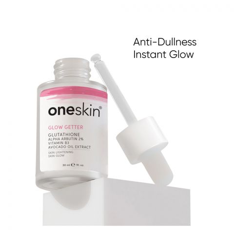 Oneskin Glow Getter Serum with Glutathione, Alpha Arbutin 2%, Vitamin B3 & Avocado Oil, 30ml