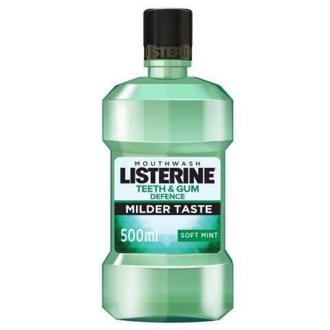 Listerine Teeth & Gum Defence Soft Mint Mouthwash, 500ml