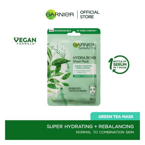 Garnier Skin Active Hydra Bomb Tissue Mask, For Normal to Combination Skin, 32g