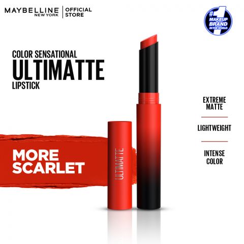 Maybelline Color Sensational Ultimate Matte Lipstick, 299 More Scarlet