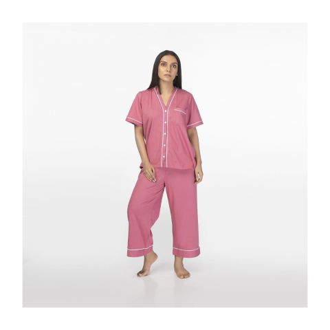 IFG Knitted Cotton Pajama Set, Tea Pink, PS-113