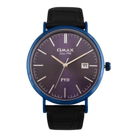 Omax Men's PVD Chronograph Strap Watch, 00SSD005KU04