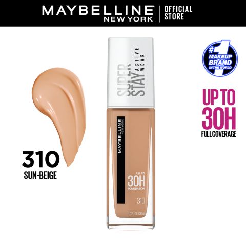 Maybelline New York Superstay 24h Full Coverage Foundation, 310 Sun Beige