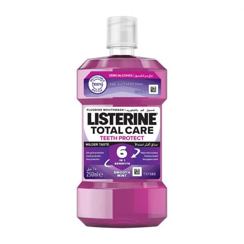 Listerine Total Care Zero Smooth Mint Mouthwash, 250ml 