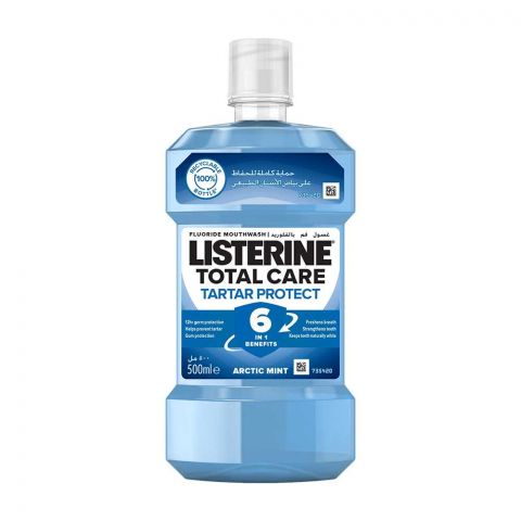 Listerine Advanced Tartar Control Antiseptic Arctic Mint Mouthwash, 500ml