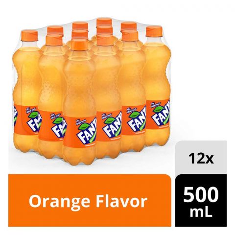 Fanta Orange Pet 500ml, 12 Pieces
