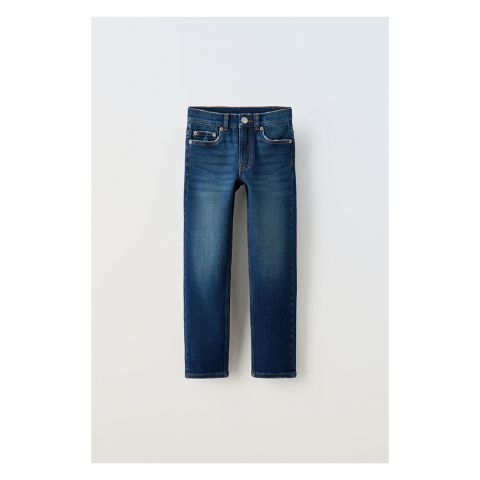 IXAMPLE Unisex Whiskered Denim Jeans, Blue, IXSBJ 53030