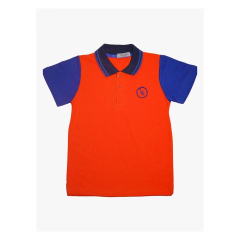 IXAMPLE Boys Orange IX Embroidered Polo, IXSBTS 54074