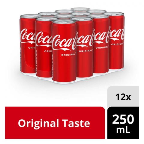 Coca Cola Can Local 250ml, 12 Pieces