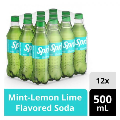 Sprite Lemon Mint 500ml Bottle, 12 Pieces