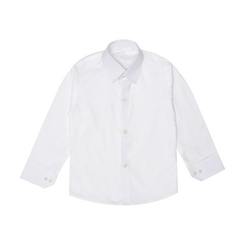 IXAMPLE Boys White Full Sleeves Shirt, IXSBST 56032