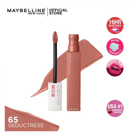 Maybelline New York Superstay Matte Ink Lipstick, 65 Seductress