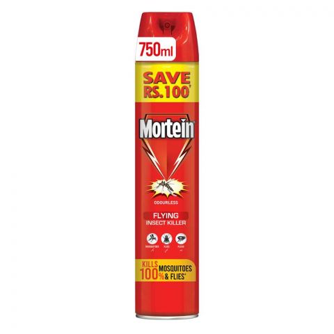 Mortein Odourless Flying Insect Spray, 2X Faster, 750ml, Save Rs. 100