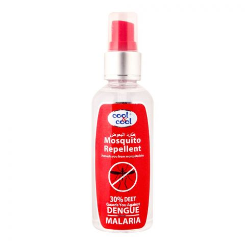 Cool & Cool 30% DEET Mosquito Repellent Spray, Protection Against Dengue & Malaria, 85ml