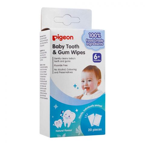 Pigeon Natural Baby Tooth & Gum Wipes, 20-Pack, H78290-1