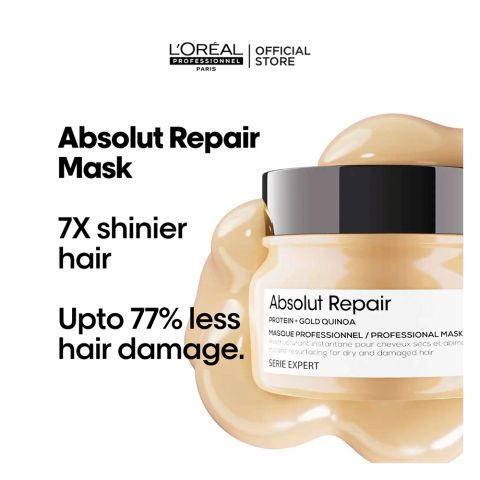 L'Oreal Serie Expert Protein+Gold Quinoa Absolut Repair Dry & Damage Hair Masque, 250ml