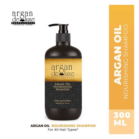 Argan De Luxe Argan Oil Nourishing Shampoo, Cleans & Nourishes, 300ml