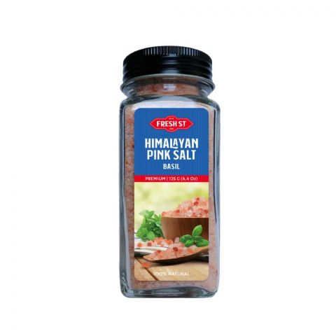 Fresh Street Himalayan Pink Salt, Basil, 125g