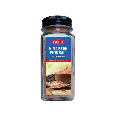 Fresh Street Himalayan Pink Salt, Black Pepper, 125g